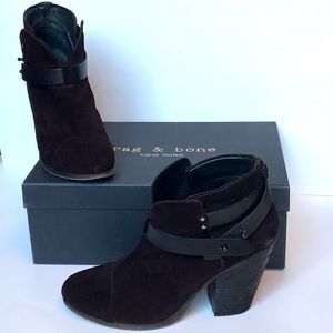 Rag & Bone Harrow Boot, ankle boot, burgundy, size 38.5